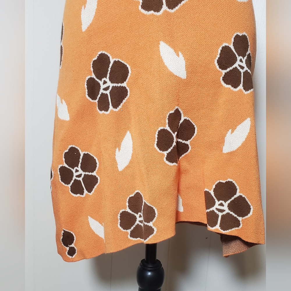 Cider Large Retro Floral Halter Neck Scoop‎ Back Mini Stretch dress - Picture 6 of 12